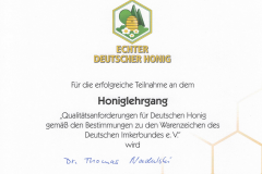 Honiglehrgang Bechen 2018